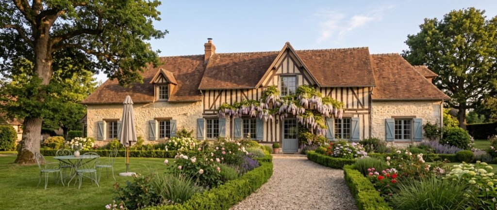 Longère normande et son jardin, conciergerie de prestige